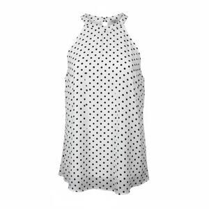 White Birch White Polka dot Halter Dress Retro Classy Formal Event Plus Size 3X